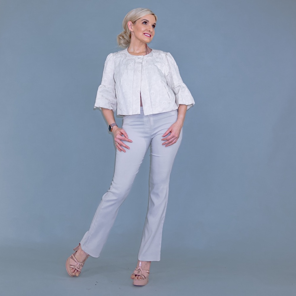 Puffy Sleeve Crop Jacket - Picture 9 of 15